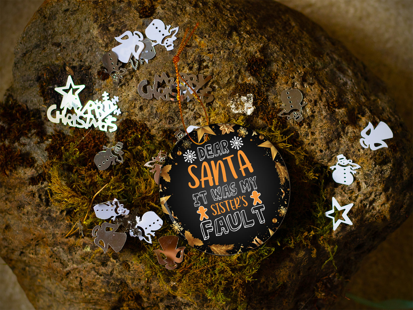 It Was My Sisters Fault - Ceramic Round Ornament