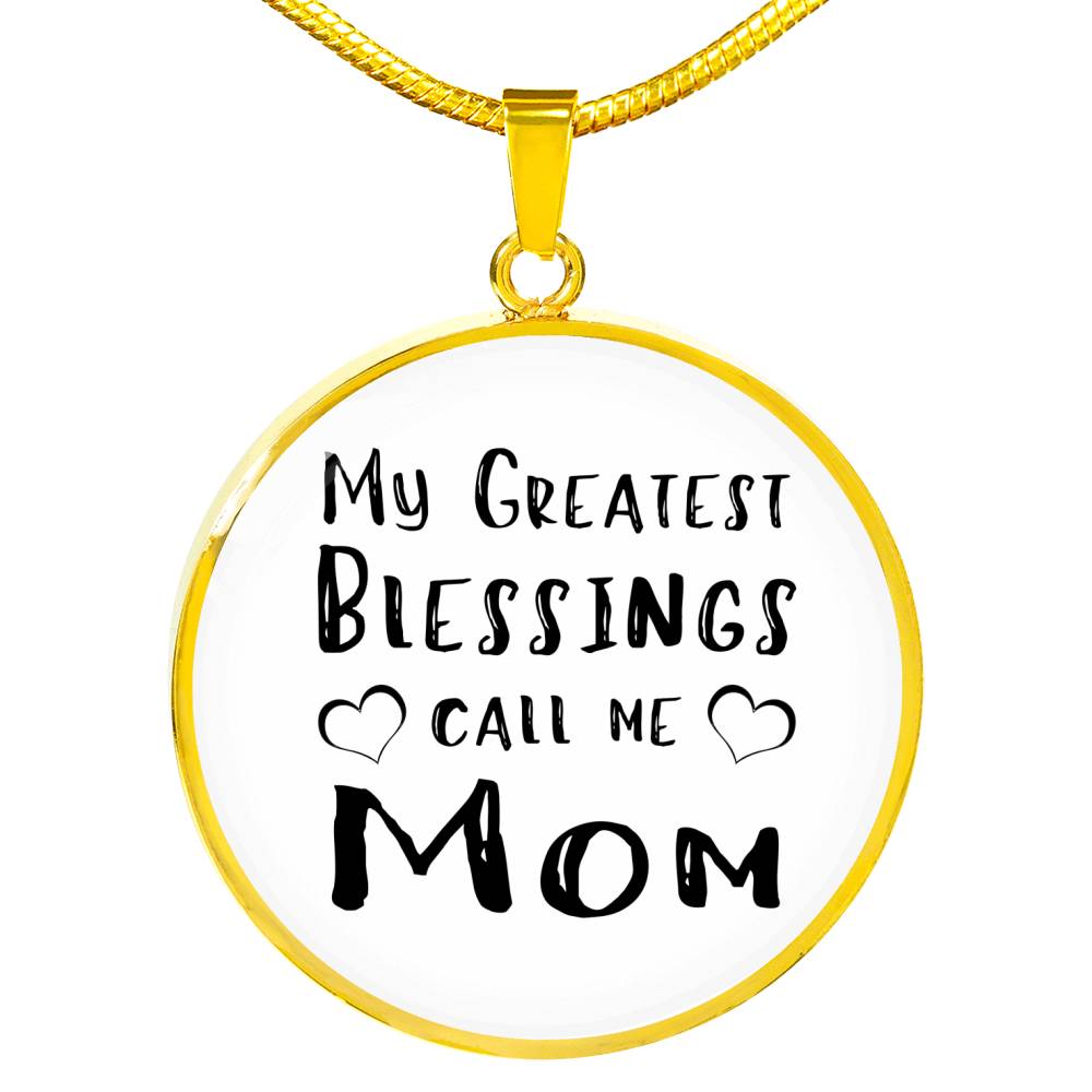 My Greatest Blessings - Gold/Silver Round Necklace - White
