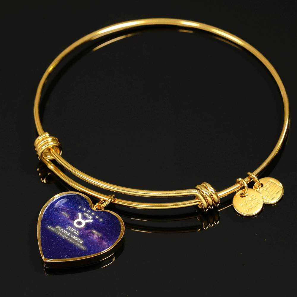 Taurus Gold/Silver Zodiac Heart Bracelet