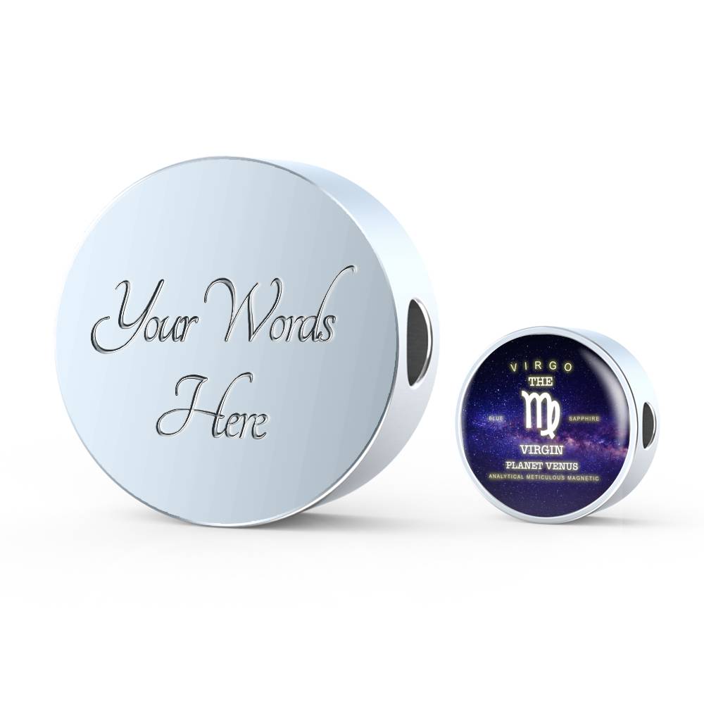Virgo Zodiac Round Leather Bracelet