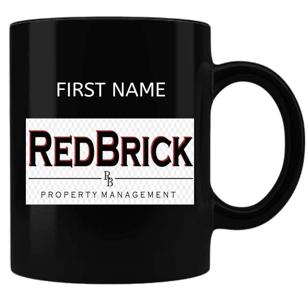 Red Brick Coffee Mug - Black