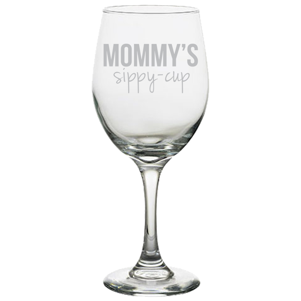 Mommy's Sippy-Cup White Wine Glass