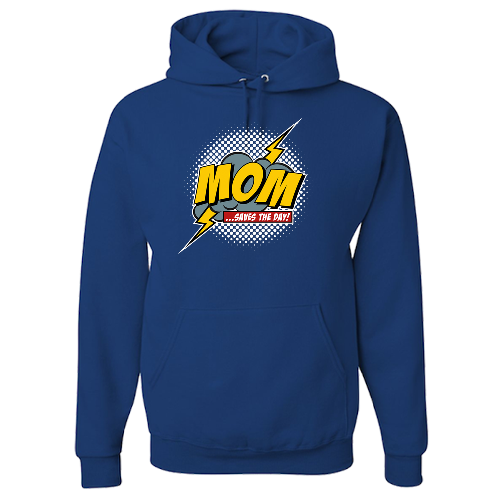 Mom Saves The Day Adult Hoodie - Dark