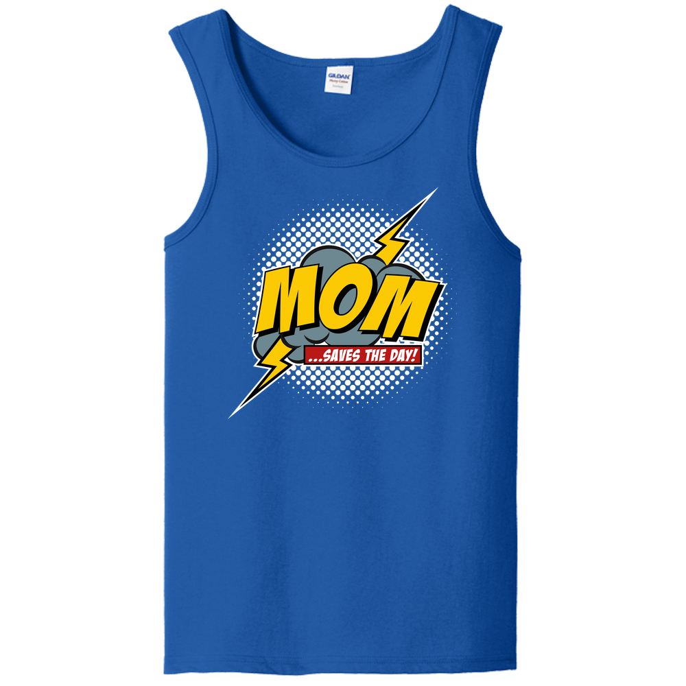 Mom Saves The Day Unisex Tank Top - Dark
