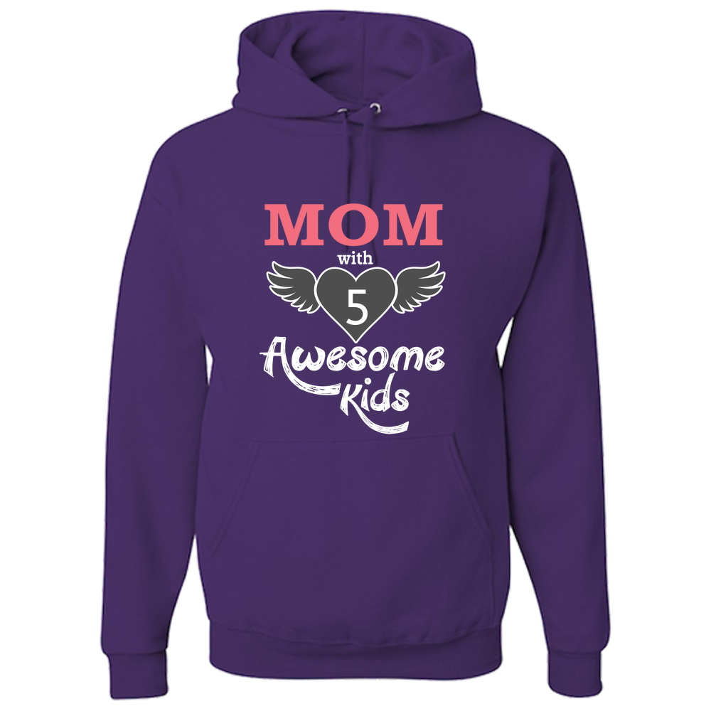 Mom With Awesome Kids - Dark - Adult Hoodie