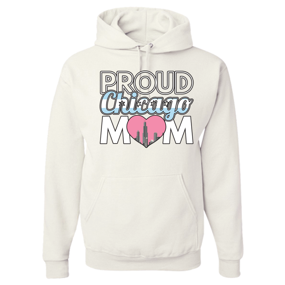 Proud Chicago Mom - Light - Adult Hoodie