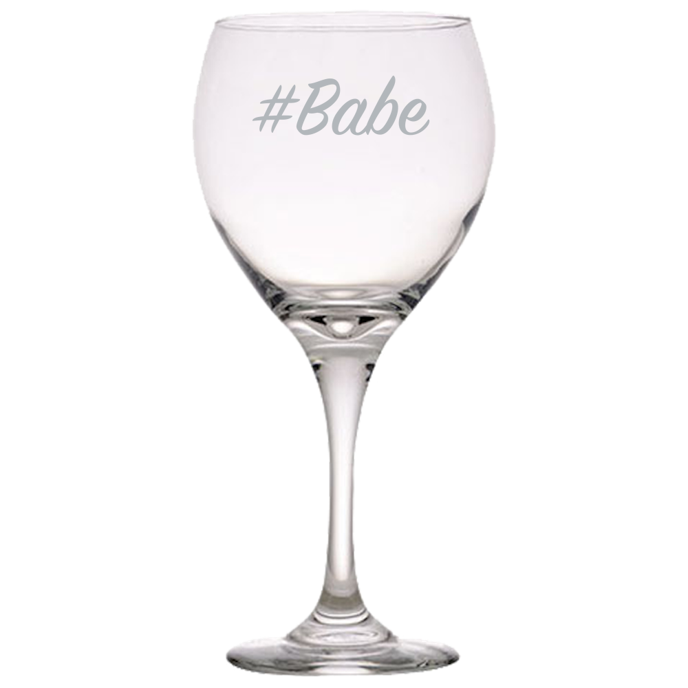 #Babe - Red Wine Glass