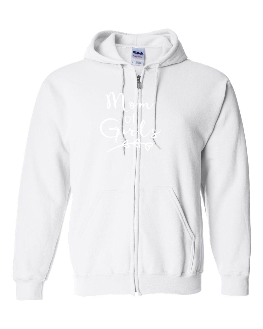 Mom Of Girls Dark - Adult Zipper Hoodie