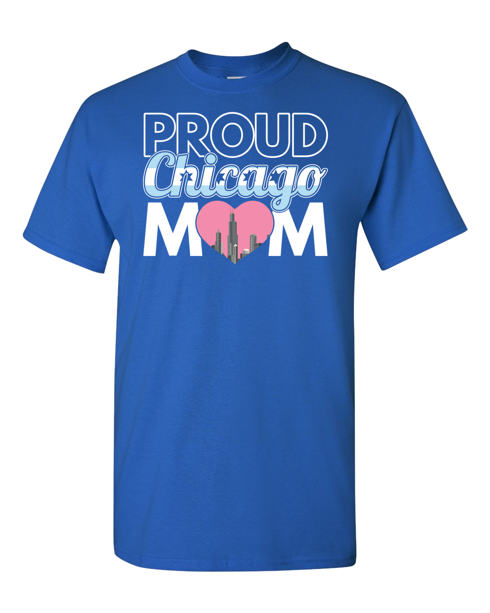 Proud Chicago Mom - Dark - Adult Unisex T-Shirt