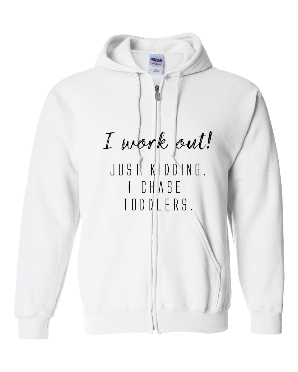 I work out! Light -Adult Zipper Hoodie