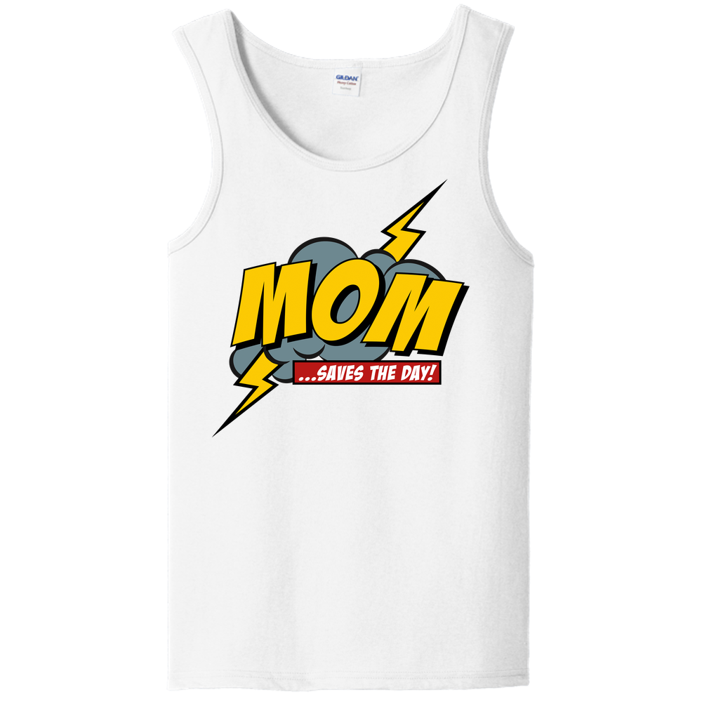 Mom Saves The Day Unisex Tank Top - Light