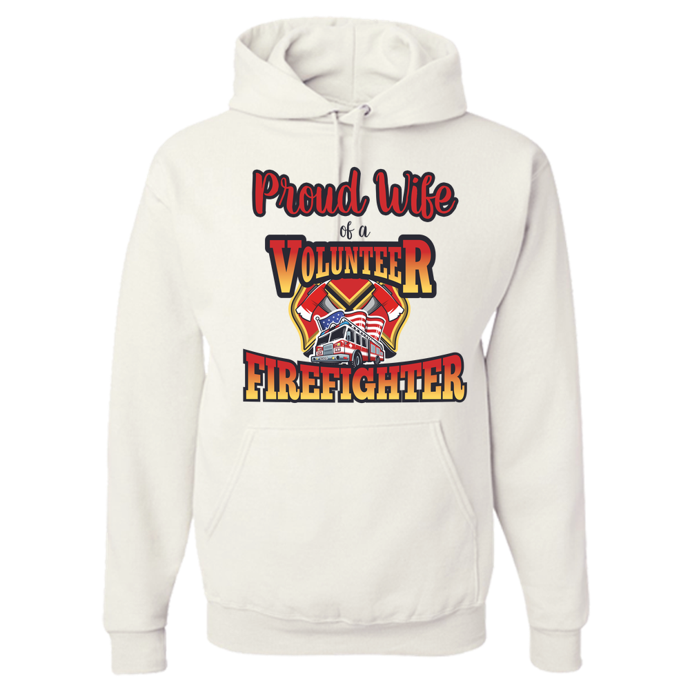 Volunteer Firefighter Wife - Adult Hoodie