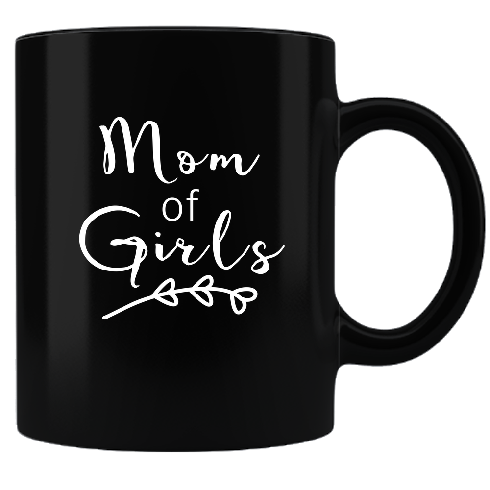 Mom Of Girls - Coffee Mug - Black