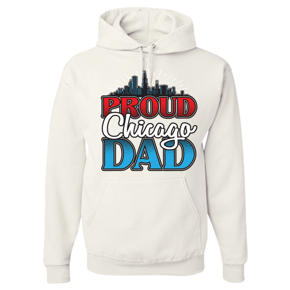 Proud Chicago Dad - Light - Adult Hoodie