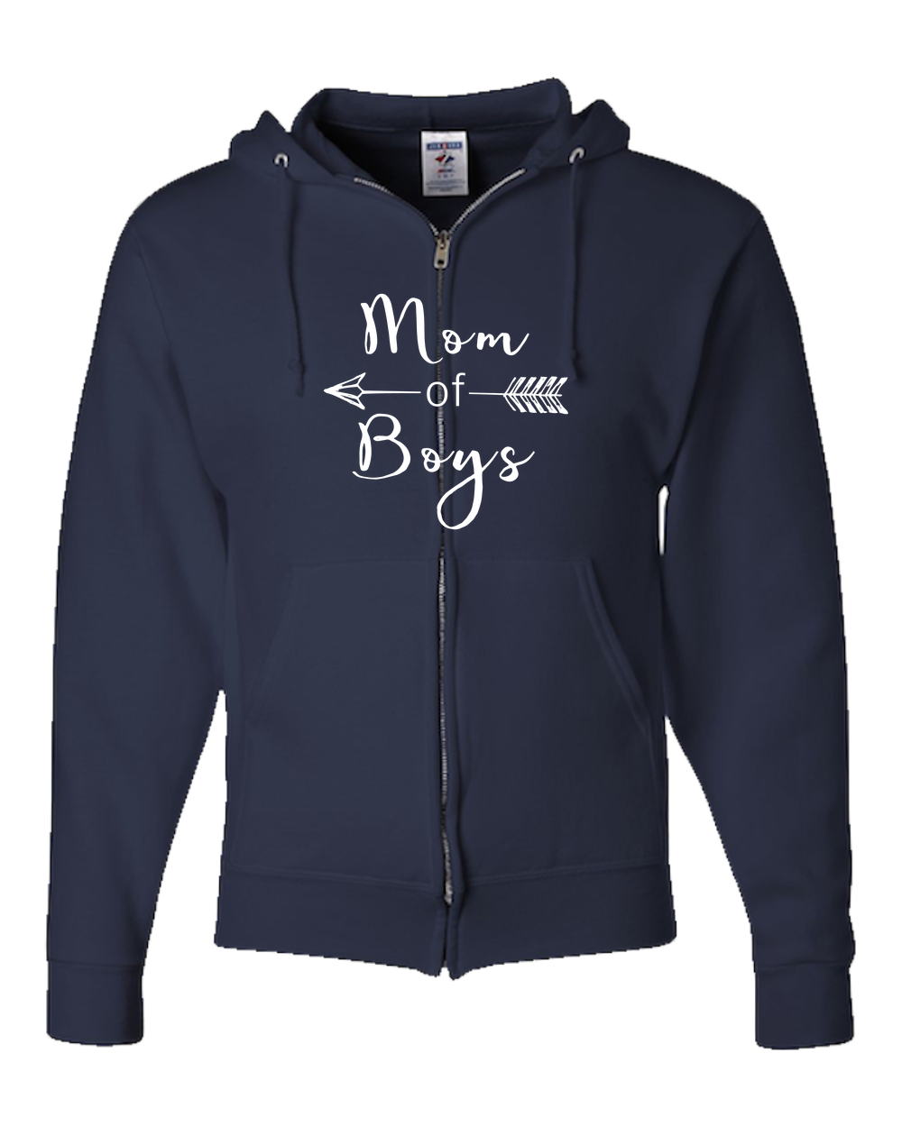 Mom Of Boys Dark - Adult Zipper Hoodie