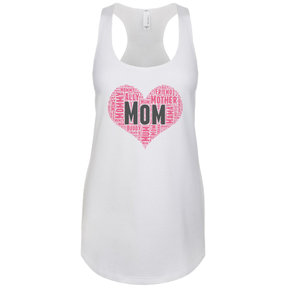 Mom Heart Next Level Tank - Light