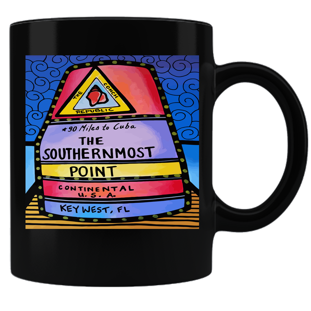 Key West Southernmost Point Coffee Mug - Black