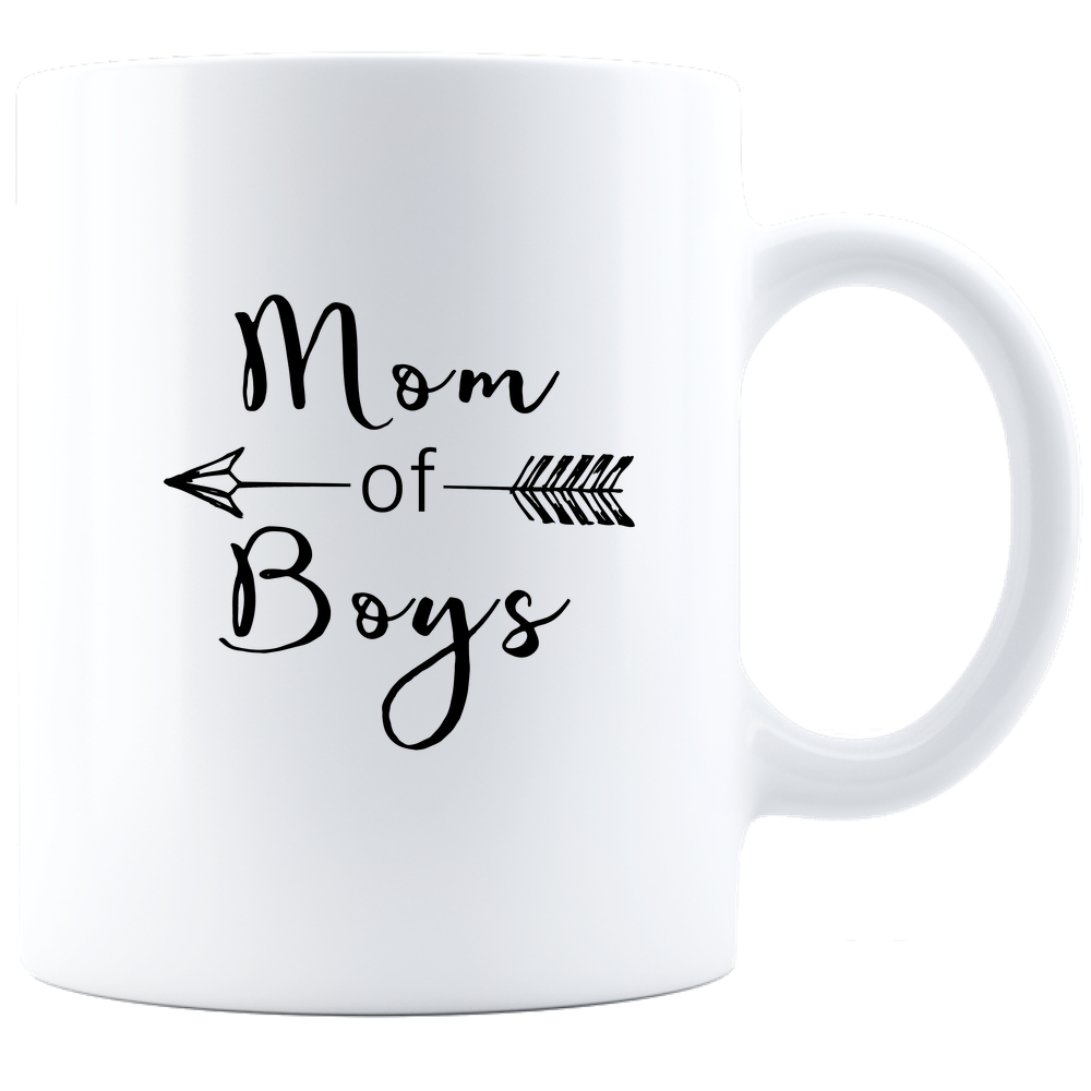 Mom Of Boys - Coffee Mug - White