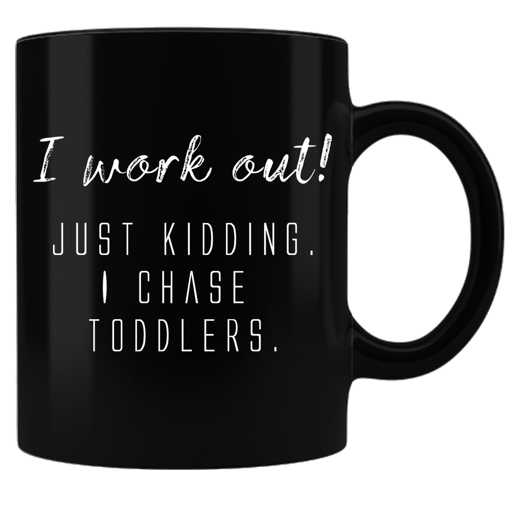 I work out! - Coffee Mug - Black