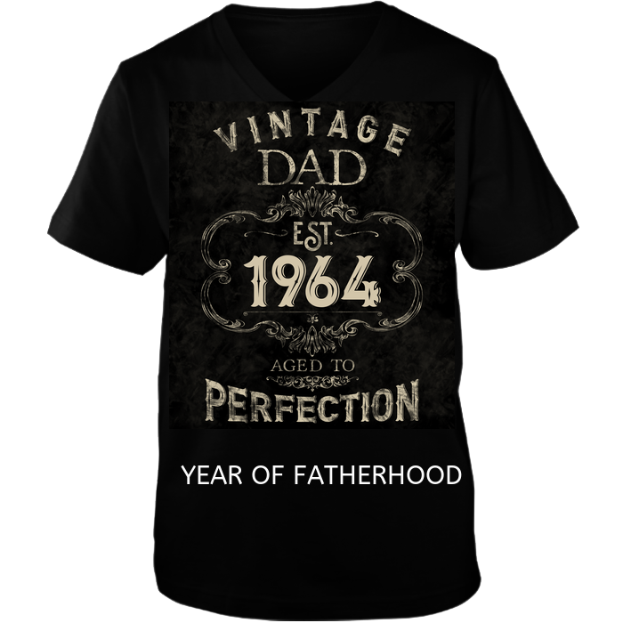 Vintage Dad Vneck Tshirt Personalized
