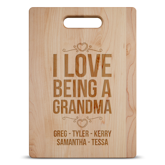 Love Being Grandma Cutting Board - Maple