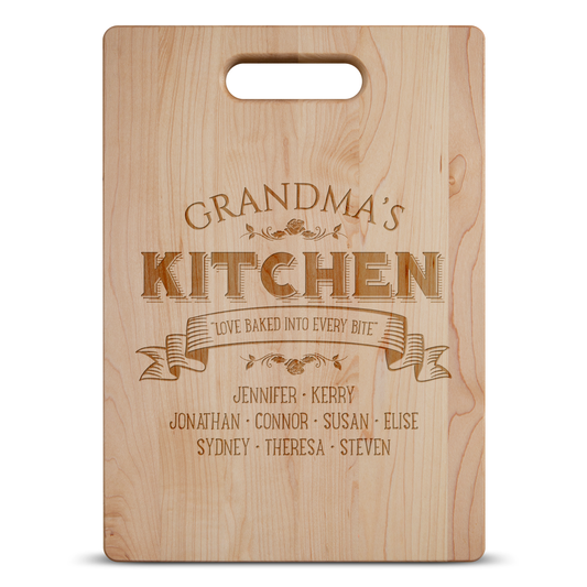 Love Baked Grandma Cutting Board - Maple