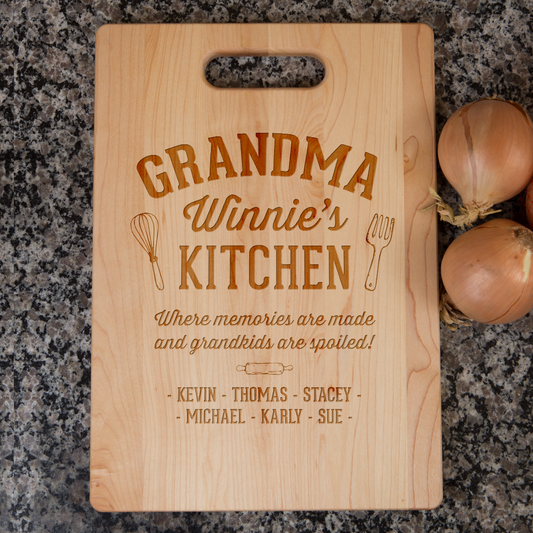Grandma Kitchen Cutting Board - Maple