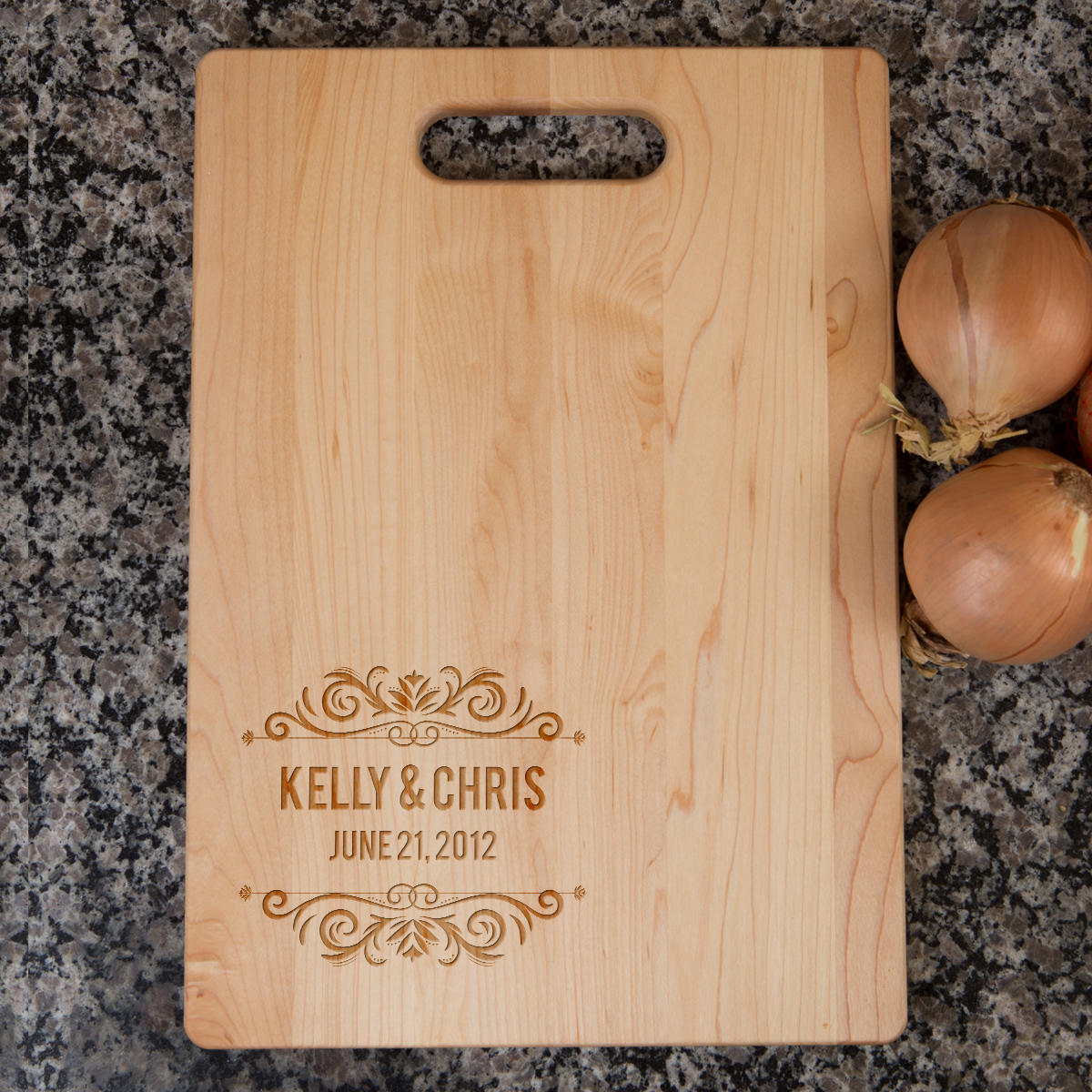 Love Names Date Cutting Board - Maple