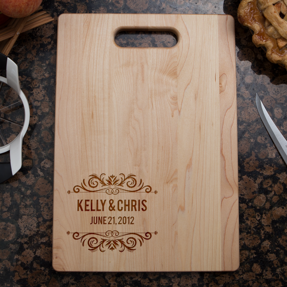 Love Names Date Cutting Board - Maple