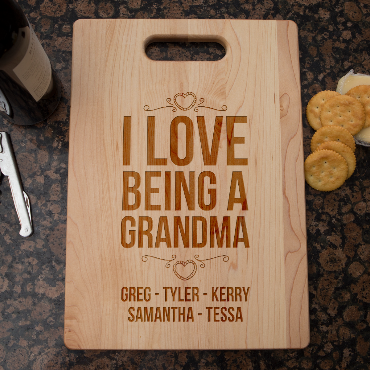 Love Being Grandma Cutting Board - Maple