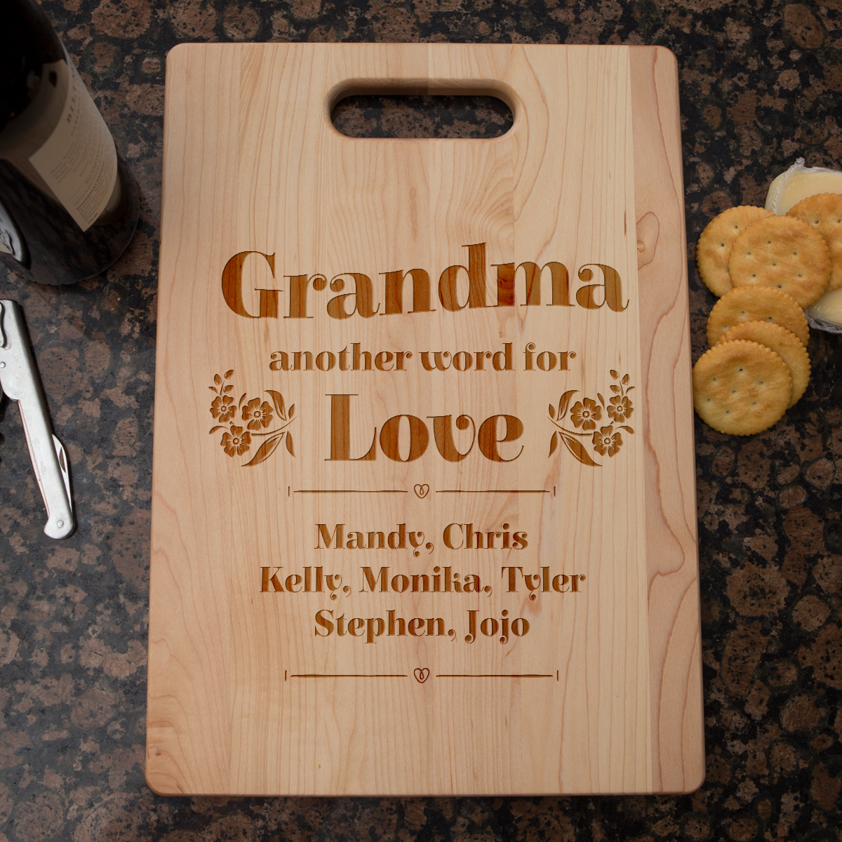 Grandma is Love Cutting Board - Maple
