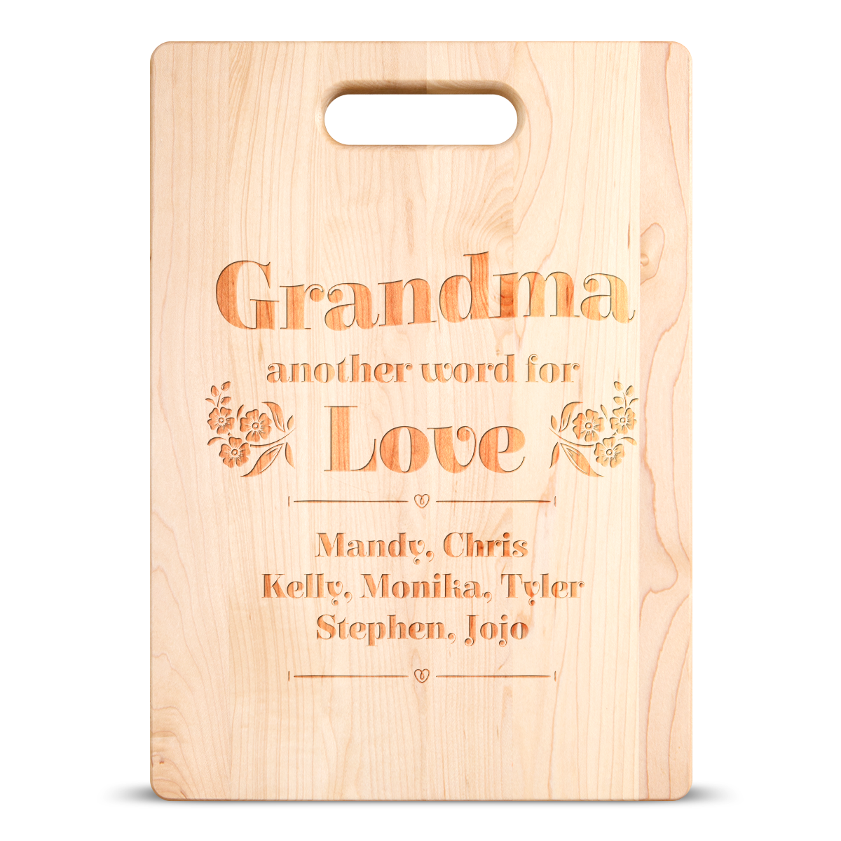 Grandma is Love Cutting Board - Maple
