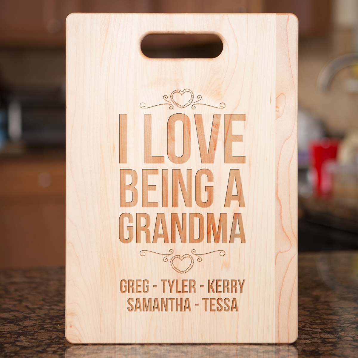 Love Being Grandma Cutting Board - Maple