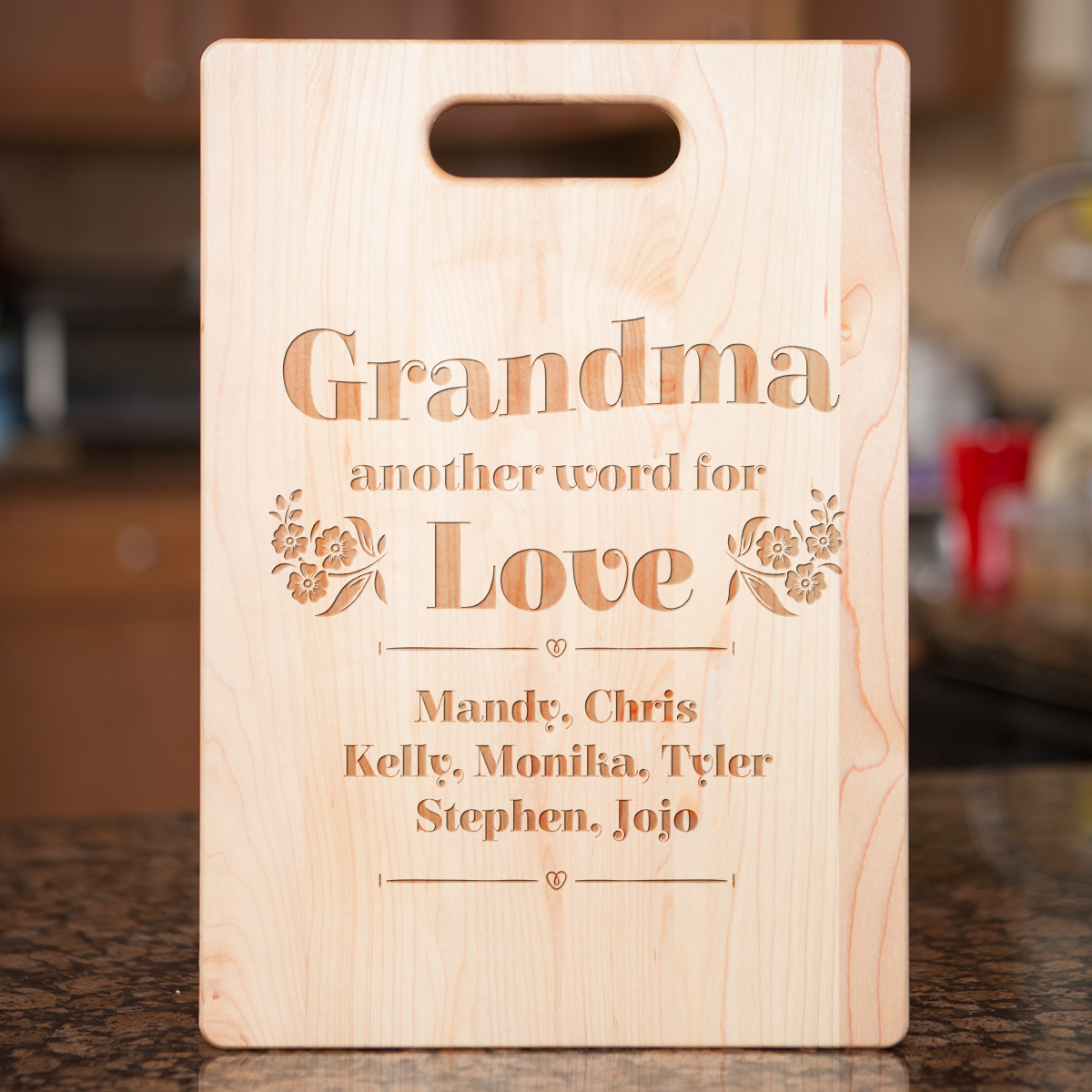 Grandma is Love Cutting Board - Maple