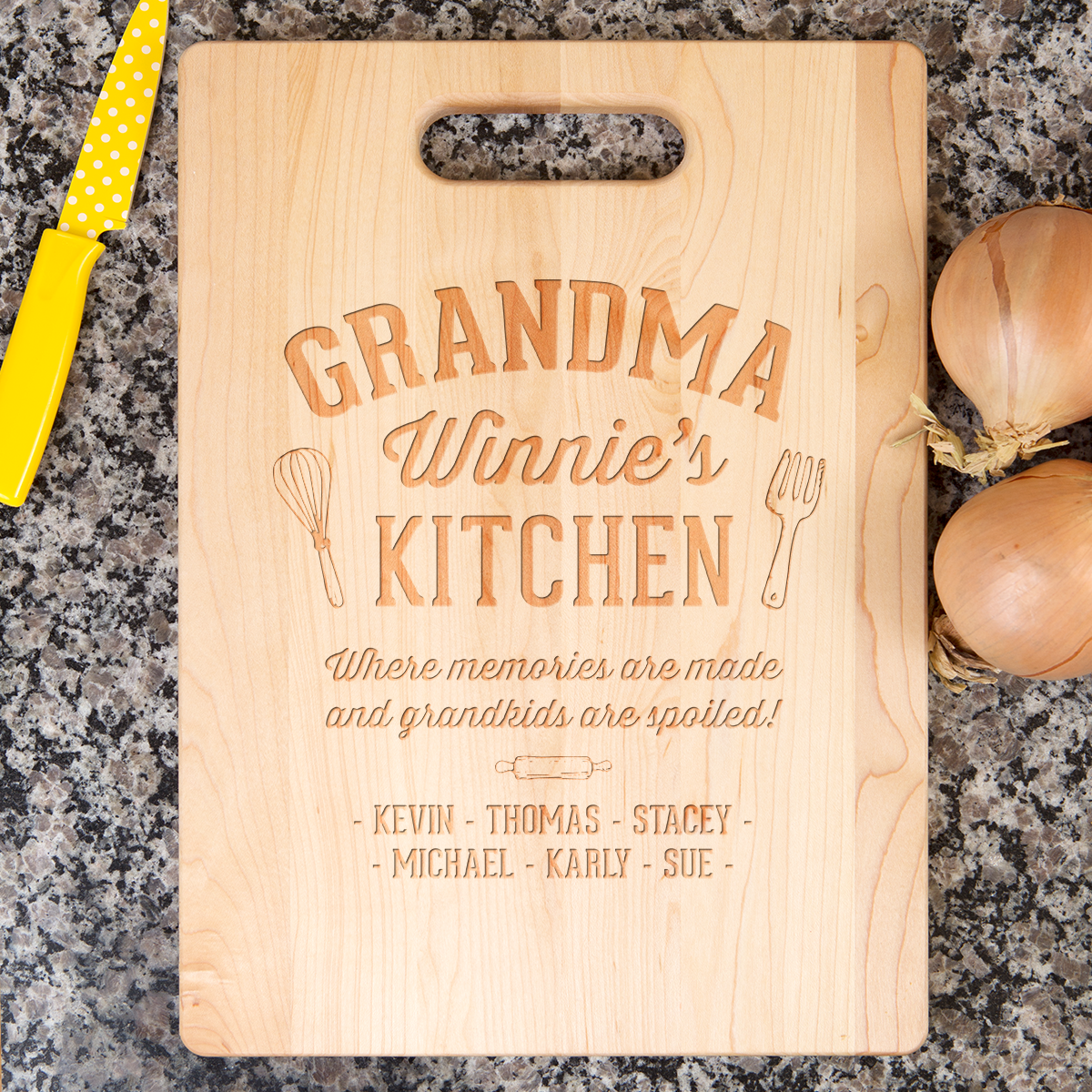 Grandma Kitchen Cutting Board - Maple