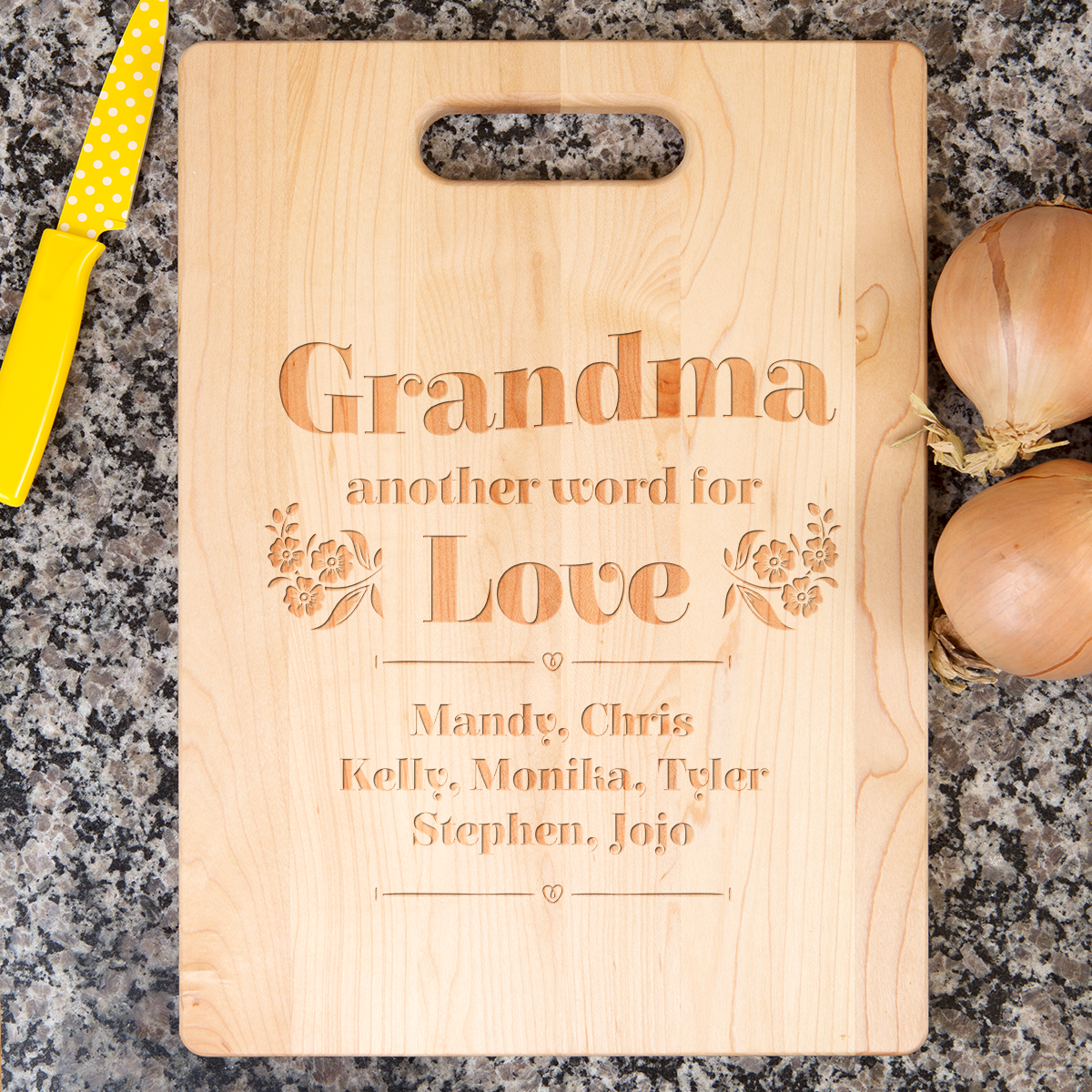 Grandma is Love Cutting Board - Maple