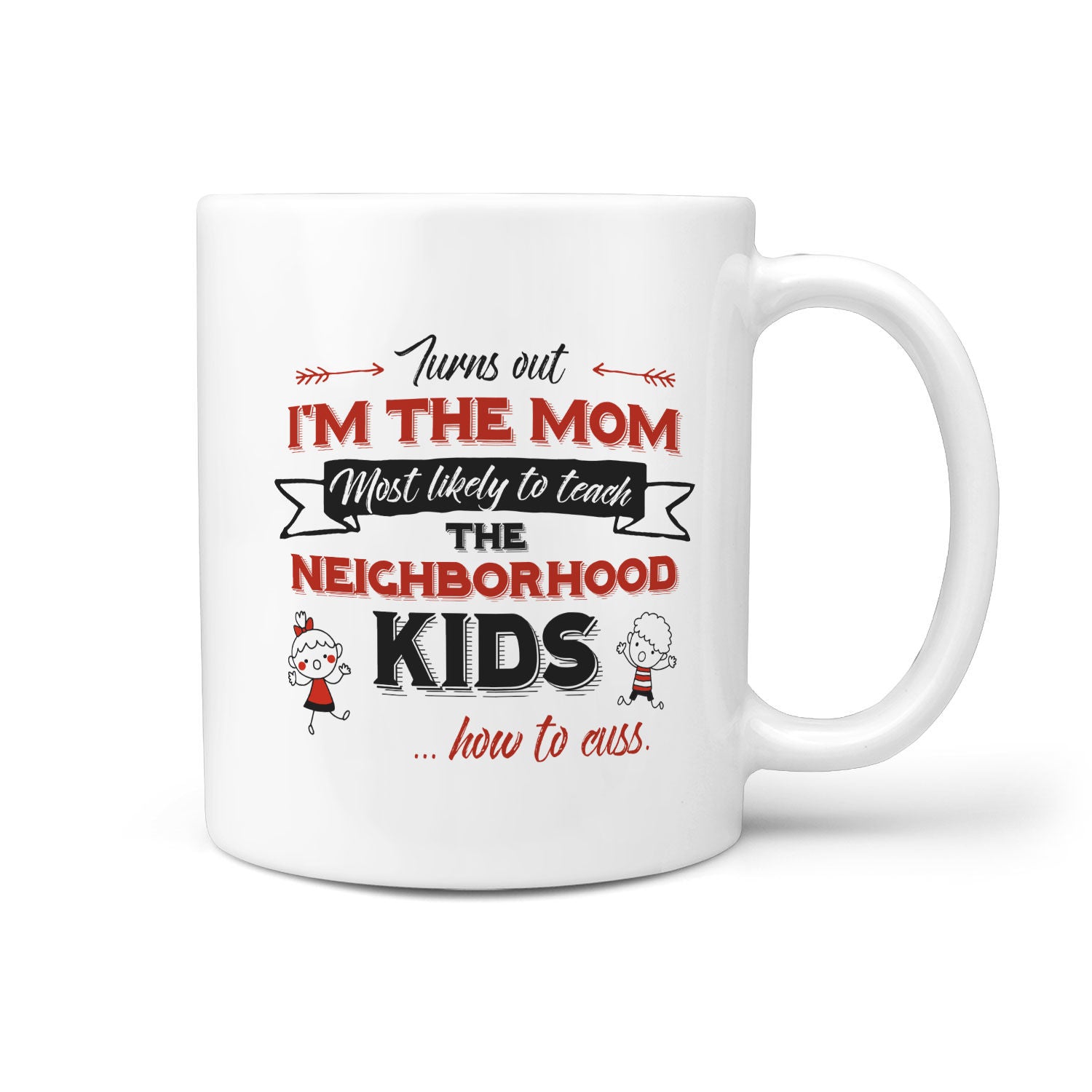 Turns Out 360 White Mug