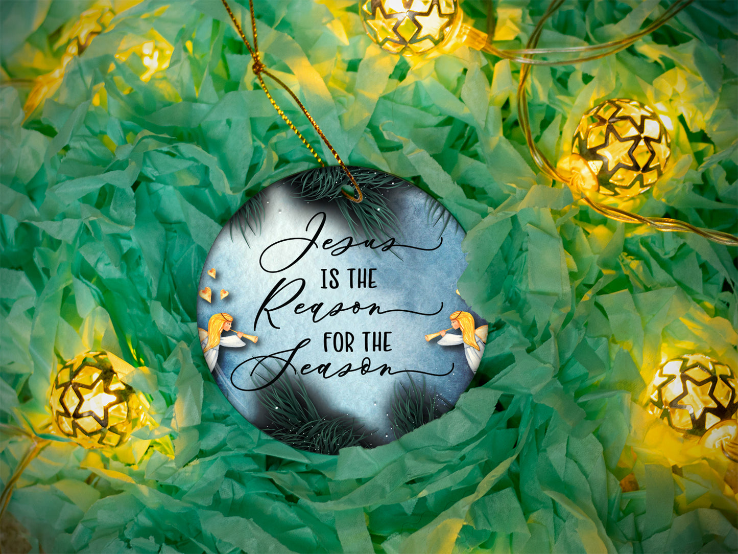 Jesus Is The Reason - Ceramic Round Ornament