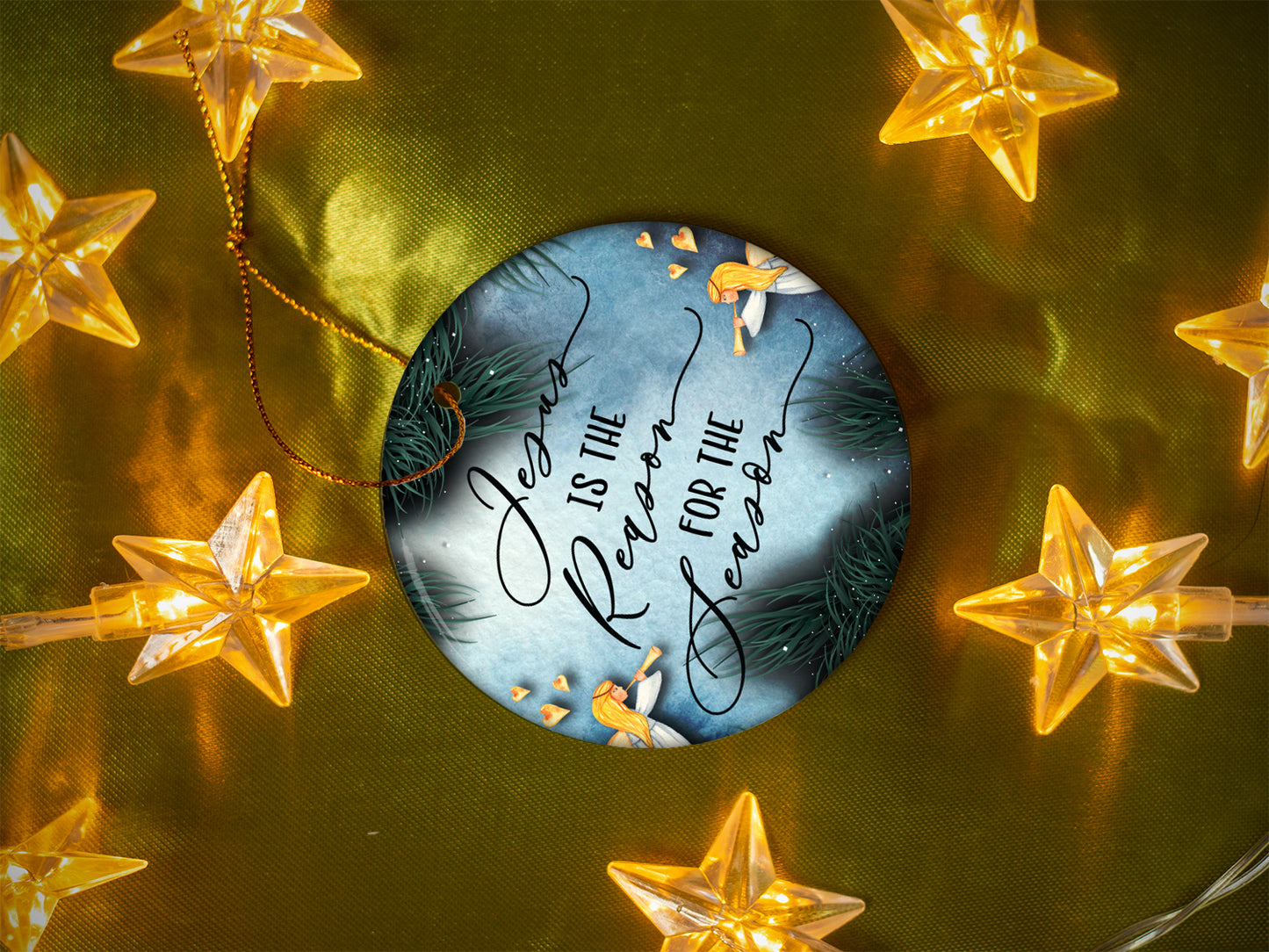 Jesus Is The Reason - Ceramic Round Ornament