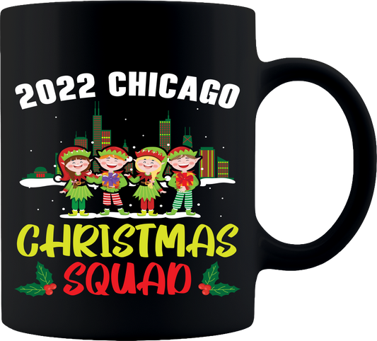 2022 Chicago Christmas Squad-Light Mug - Coffee Mug 11oz - Black