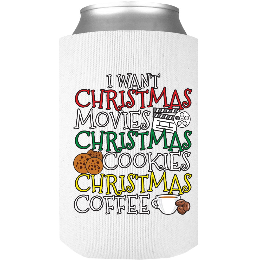Unique Christmas Can Wrap - I Want Christmas Movies, Christmas Cookies, Christmas Coffee We all love this holiday season on the big screen with 24X7 holiday movies and shows bringing warmth and smiles and good feelings