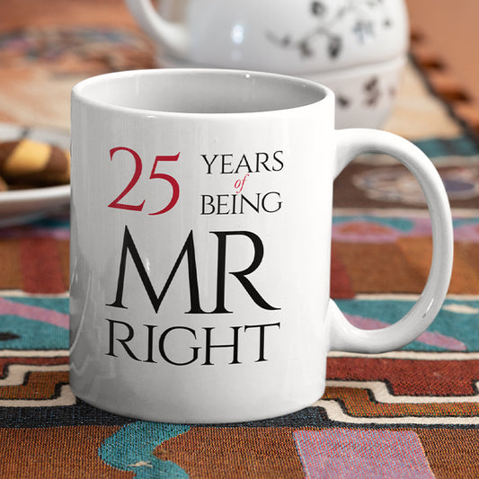 Mr. Right Coffee Mug 11oz -Personalized with year
