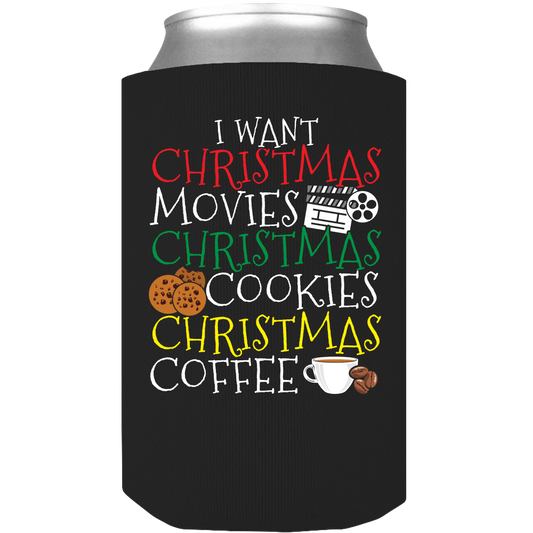 Unique Christmas Can Wrap - I Want Christmas Movies, Christmas Cookies, Christmas Coffee We all love this holiday season on the big screen with 24X7 holiday movies and shows bringing warmth and smiles and good feelings