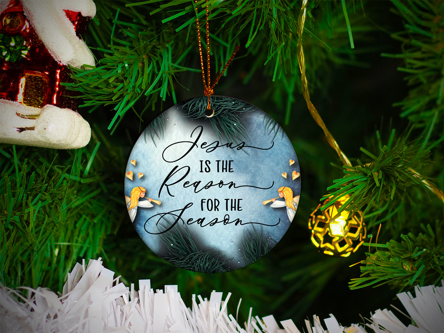 Jesus Is The Reason - Ceramic Round Ornament