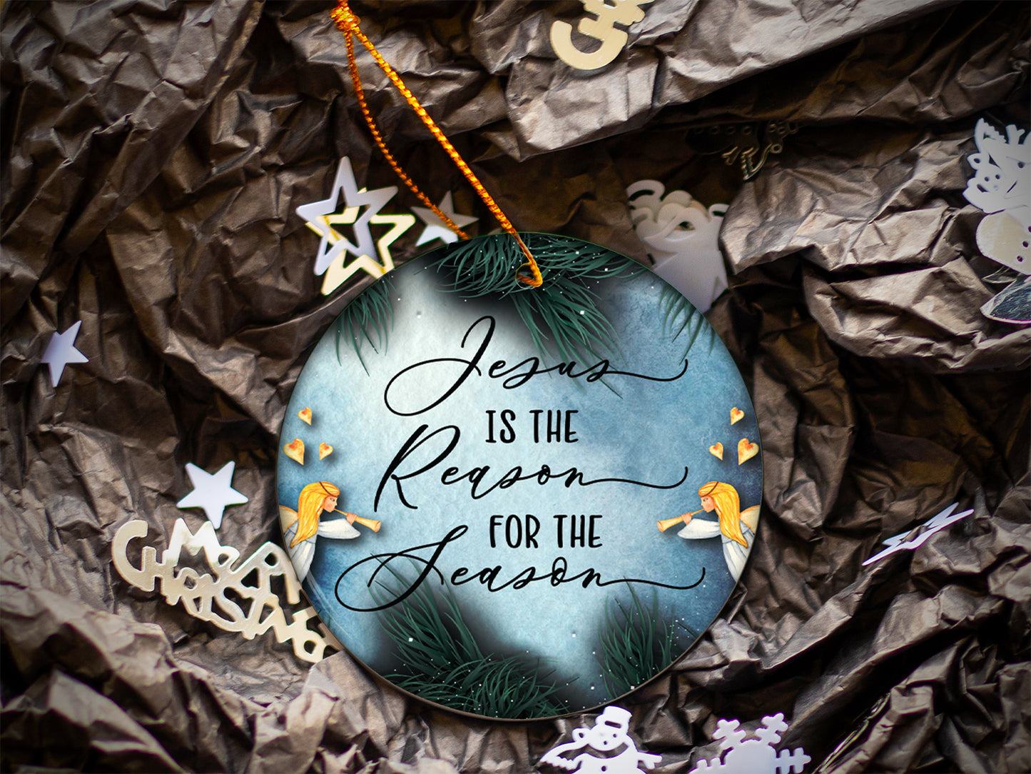 Jesus Is The Reason - Ceramic Round Ornament