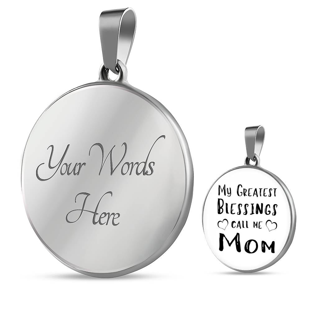 My Greatest Blessings - Gold/Silver Round Necklace - White