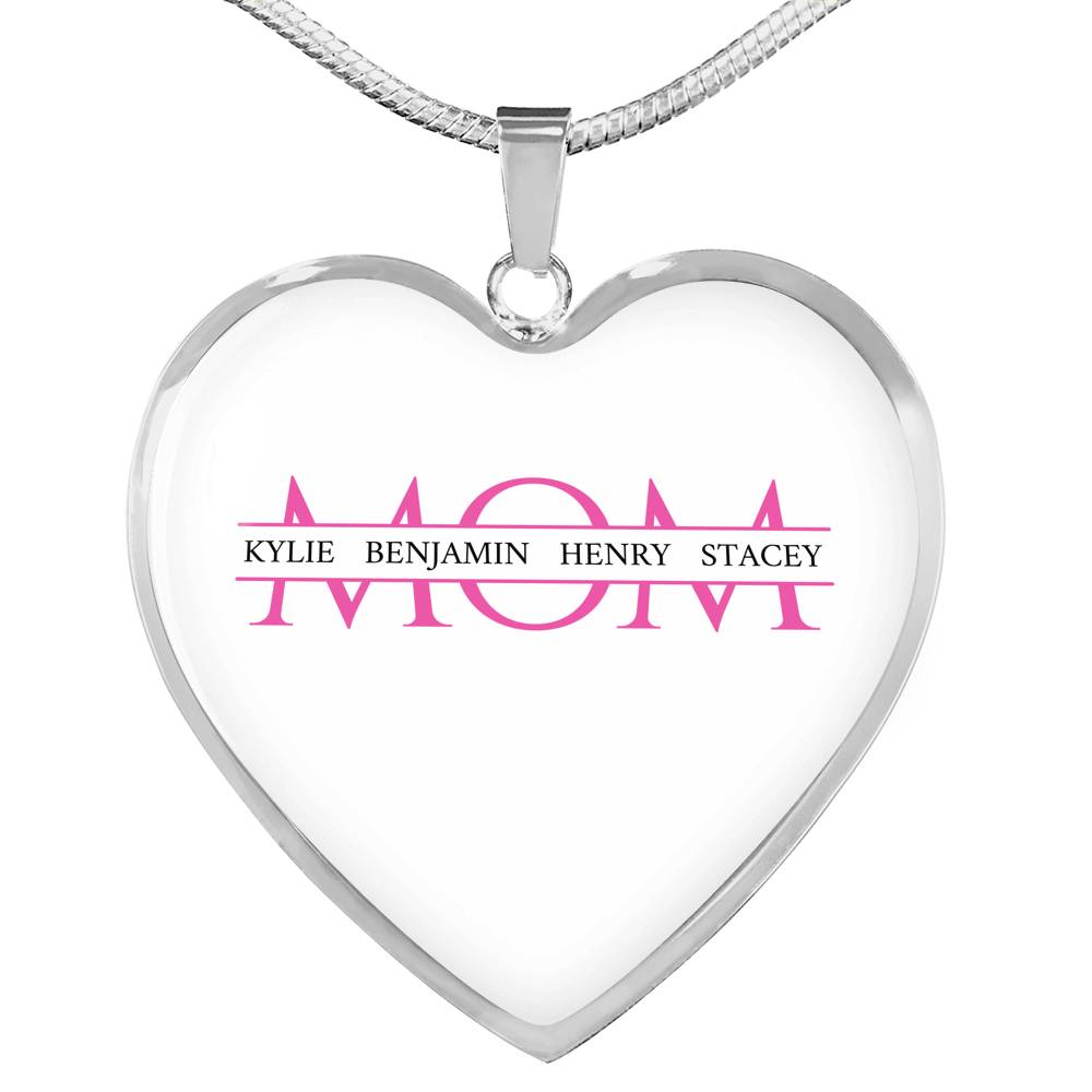 Mom Necklace Heart - Light