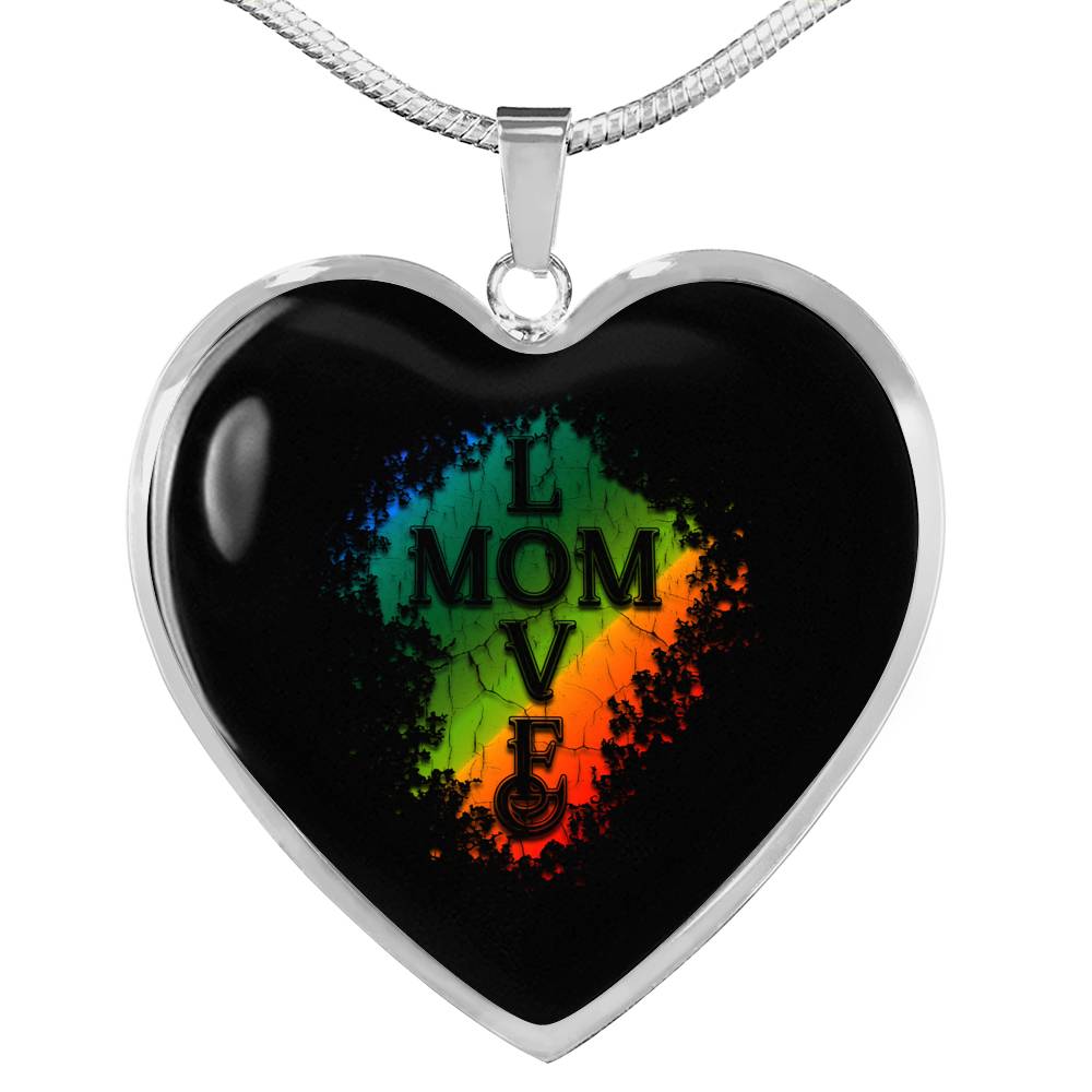 Mom Love Necklace Round - Light