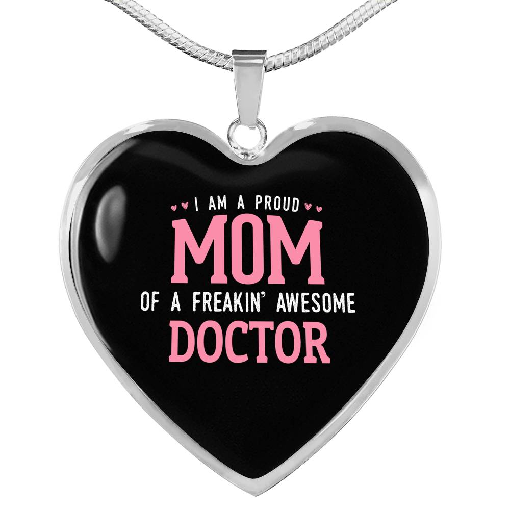 Proud Mom Necklace Heart - Dark
