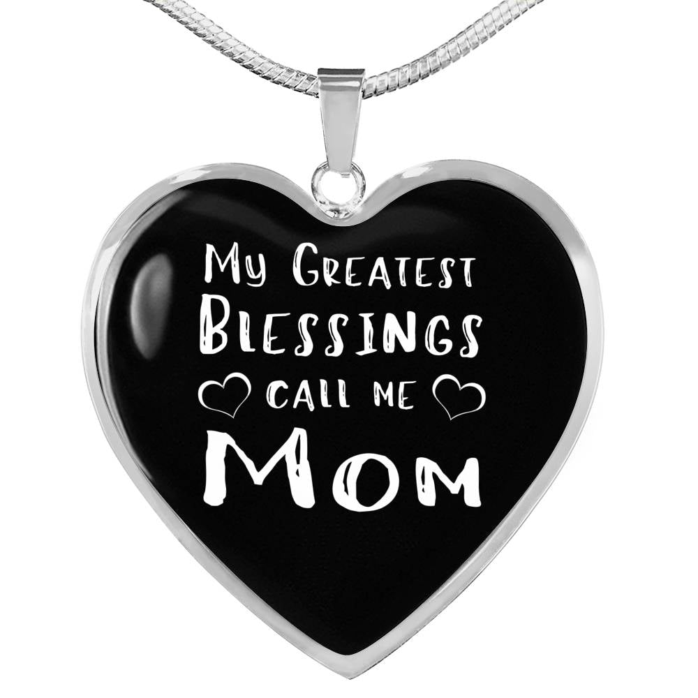 My Greatest Blessings - Gold/Silver Heart Necklace - Black